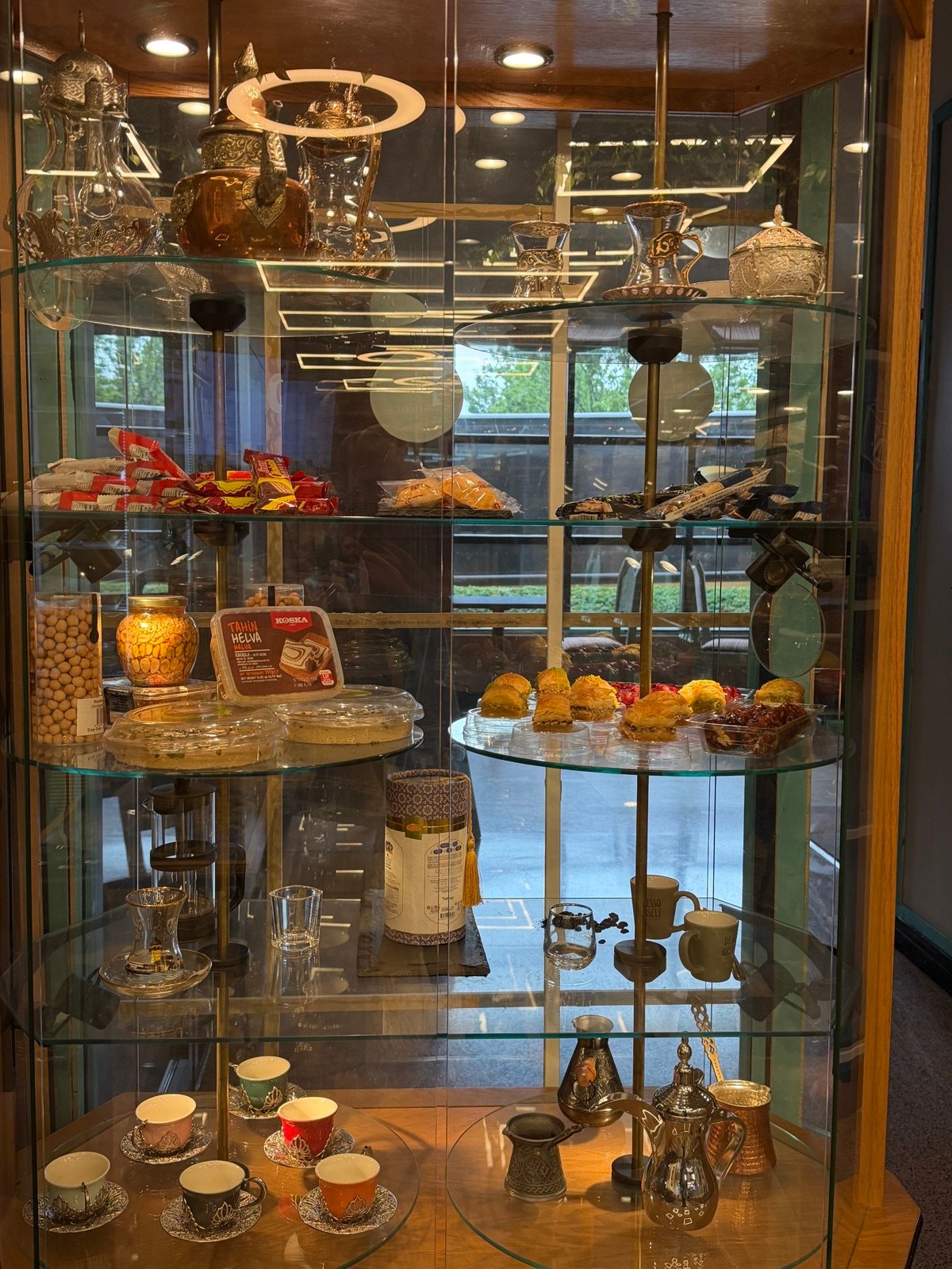 Turkish tea sets, sweets, and cafe keepsakes